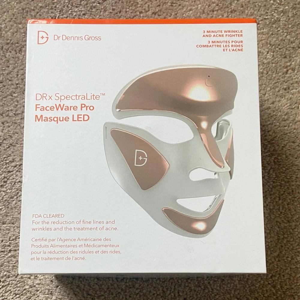 Dr. Dennis Gross DRx SpectraLite FaceWare Pro LED Mask – Rose Gold/White